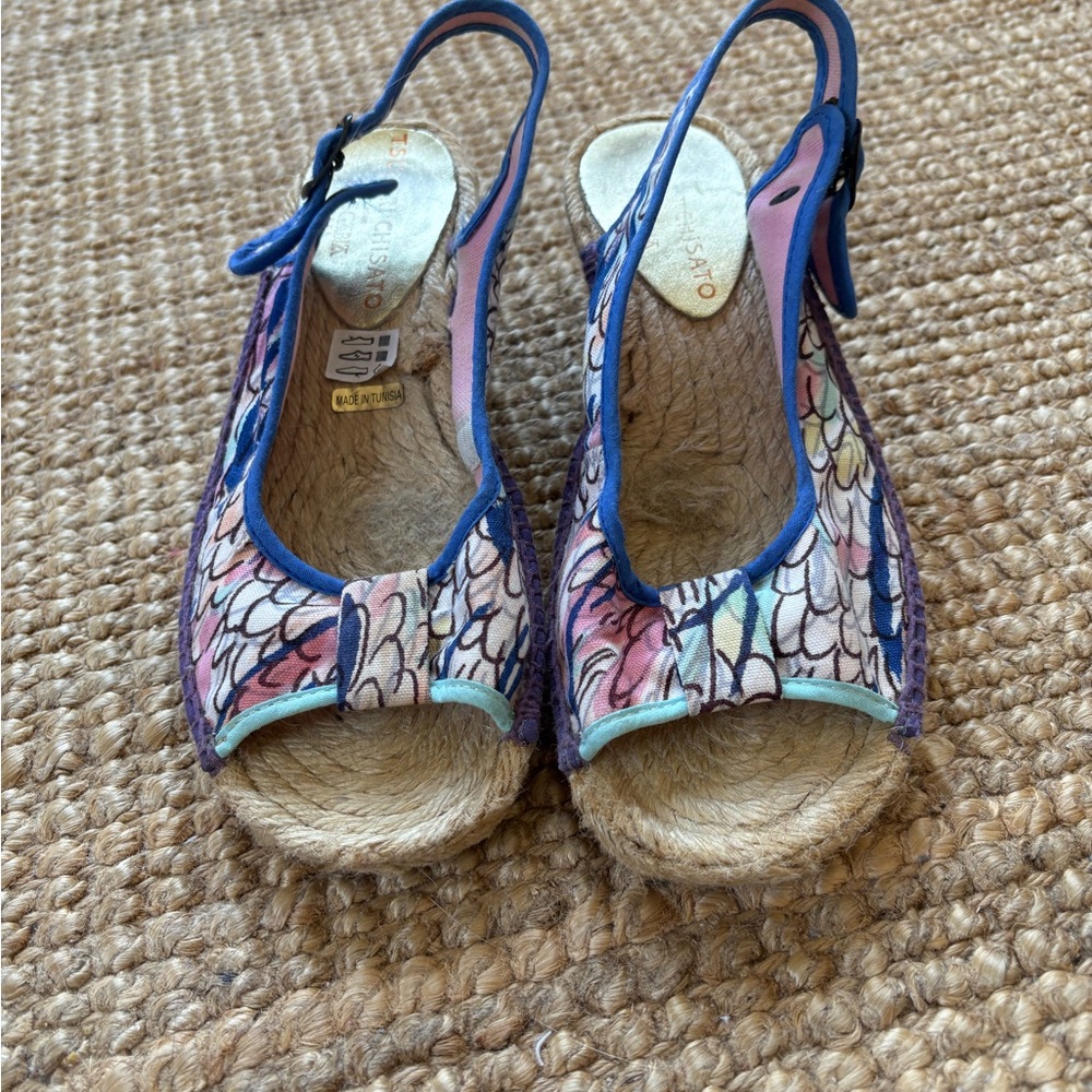 Tsumori Chisato Feather wedge Espadrille Sandals